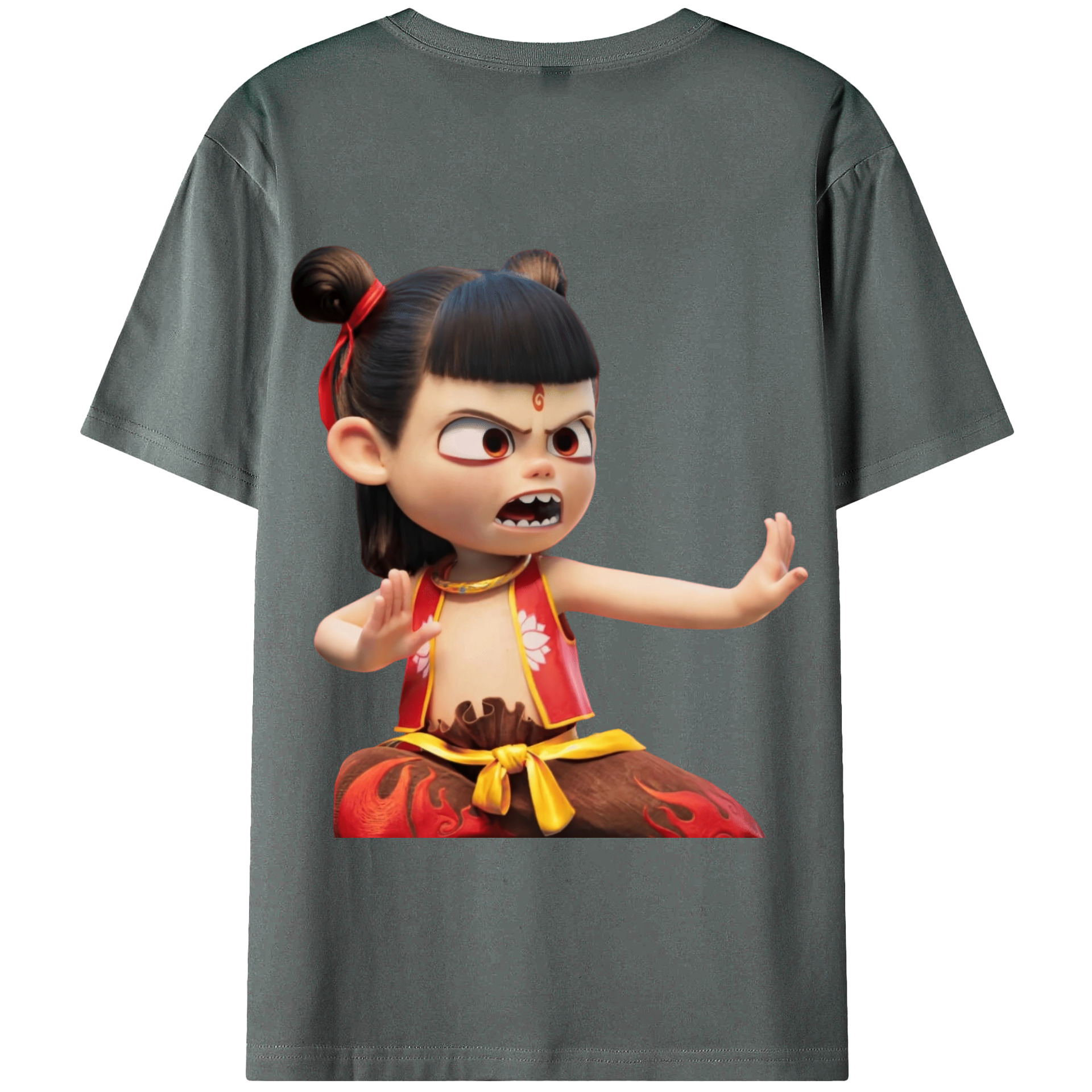 Ne Zha 2 ナタ 魔童の大暴れ 綿100％半袖Tシャツ（背面プリント）